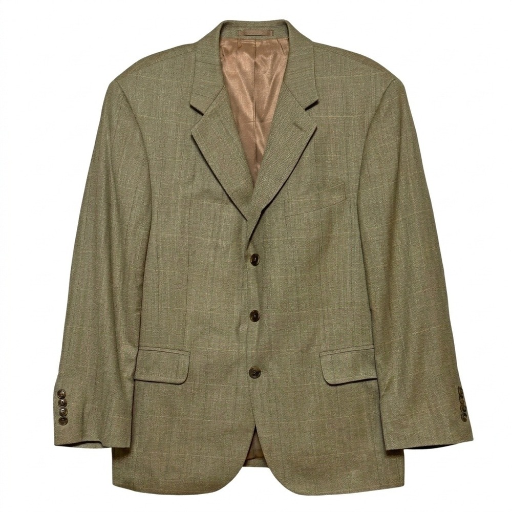 Stafford Dark Academia Blazer Mens Size 42S Grandpacore Preppy Silk Wool